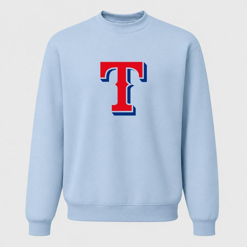 Men's Texas Rangers Crewneck Sweatshirt - Sky Blue