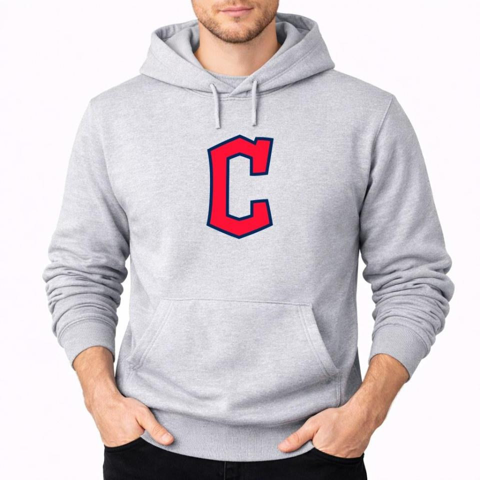Men's Cleveland Guardians Pullover Hoodie - Gray