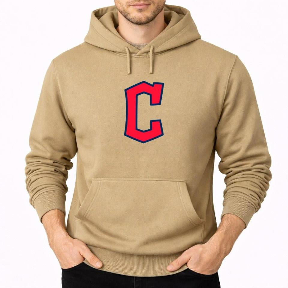 Men's Cleveland Guardians Pullover Hoodie - Tan