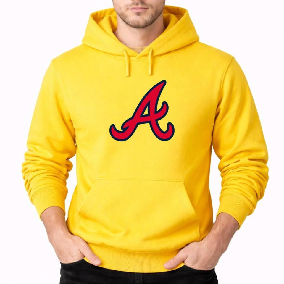Men's Atlanta Braves Pullover Hoodie - Yellow