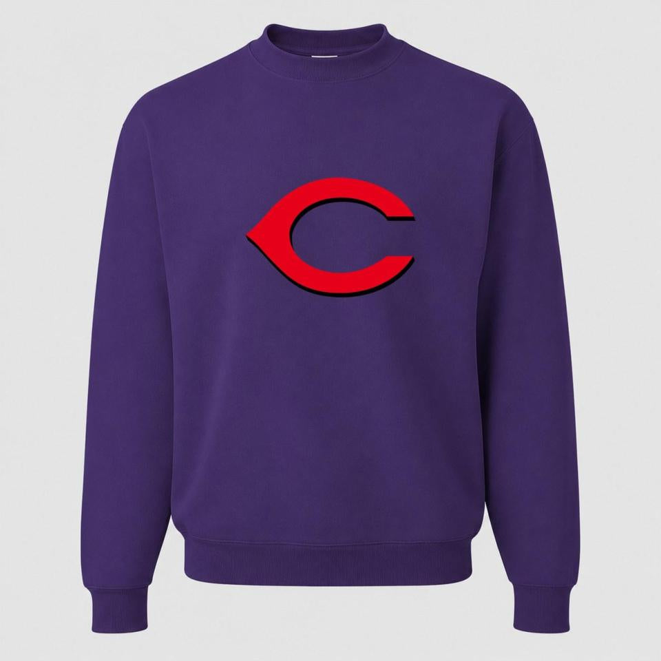 Men's Cincinnati Reds Crewneck Sweatshirt - Purple