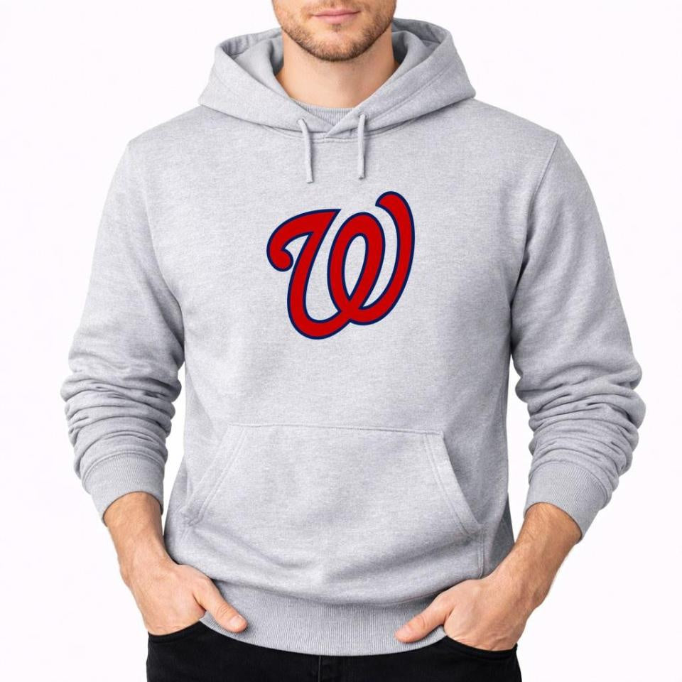 Men's Washington Nationals Pullover Hoodie - Gray