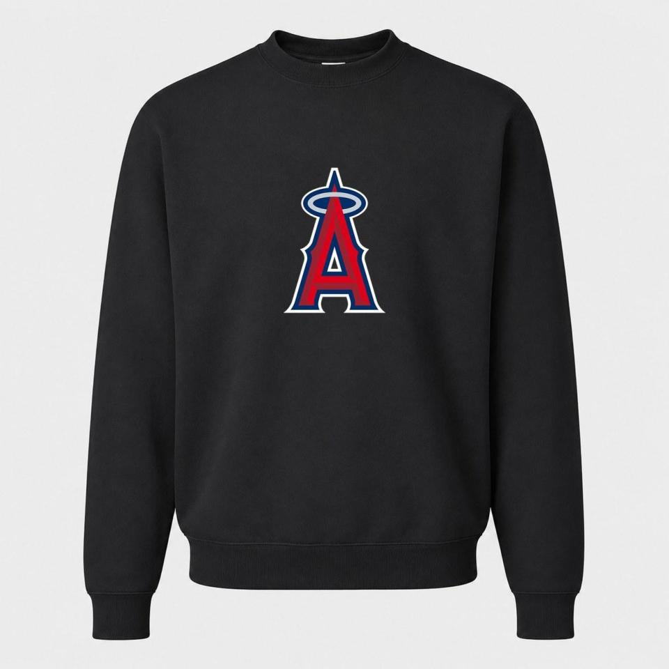 Men's Los Angeles Angels Crewneck Sweatshirt - Black