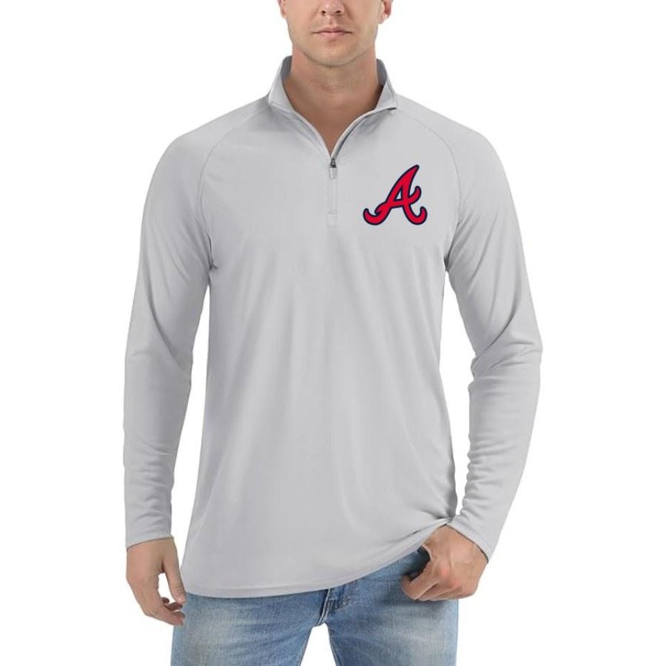 Men's Atlanta Braves Polyester Polo - Navy