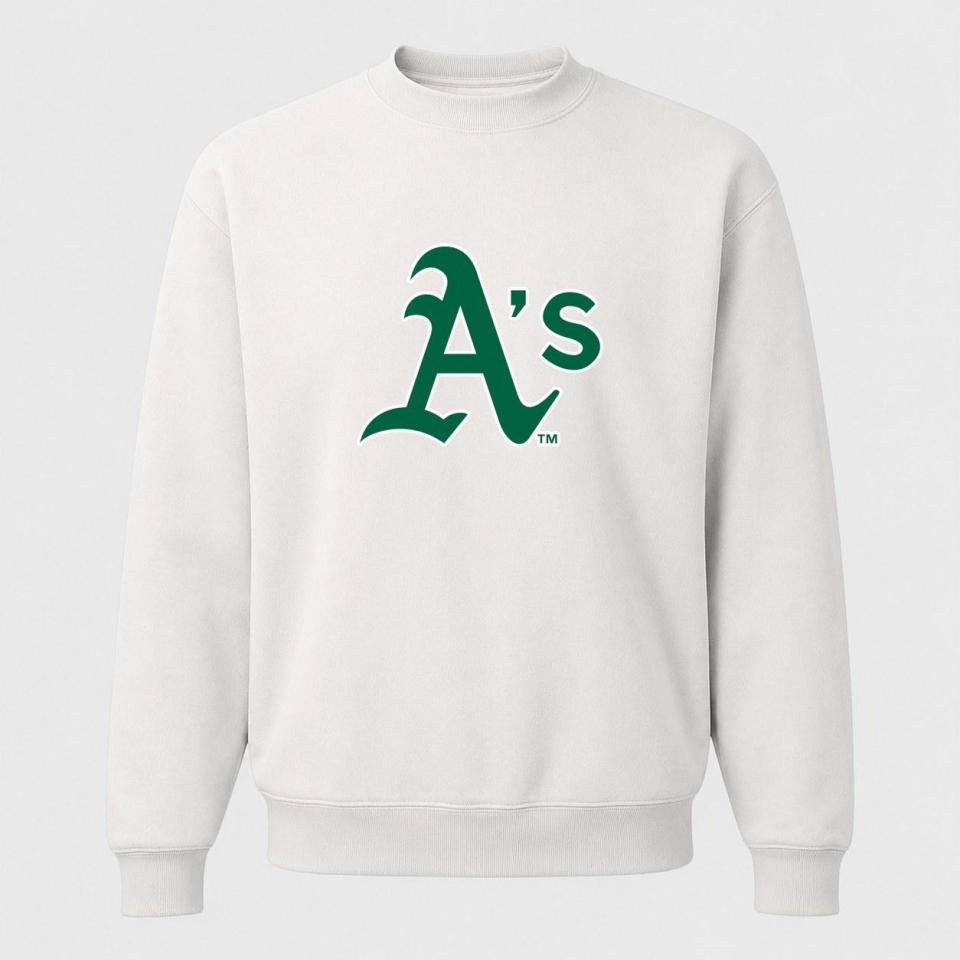 Men's Oakland Athletics Crewneck Sweatshirt - White