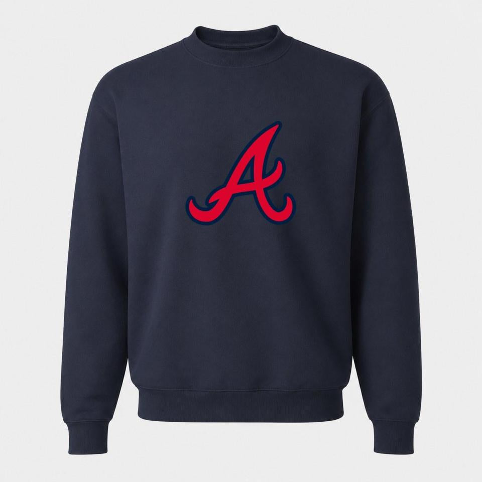 Men's Atlanta Braves Crewneck Sweatshirt - Navy