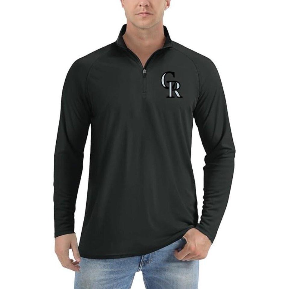 Men's Colorado Rockies Polyester Polo - Black