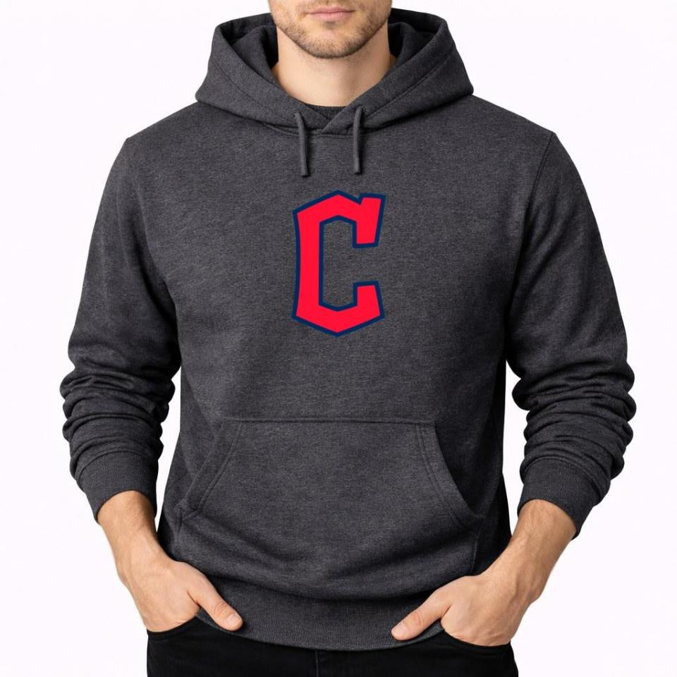 Men's Cleveland Guardians Pullover Hoodie - Charcoal