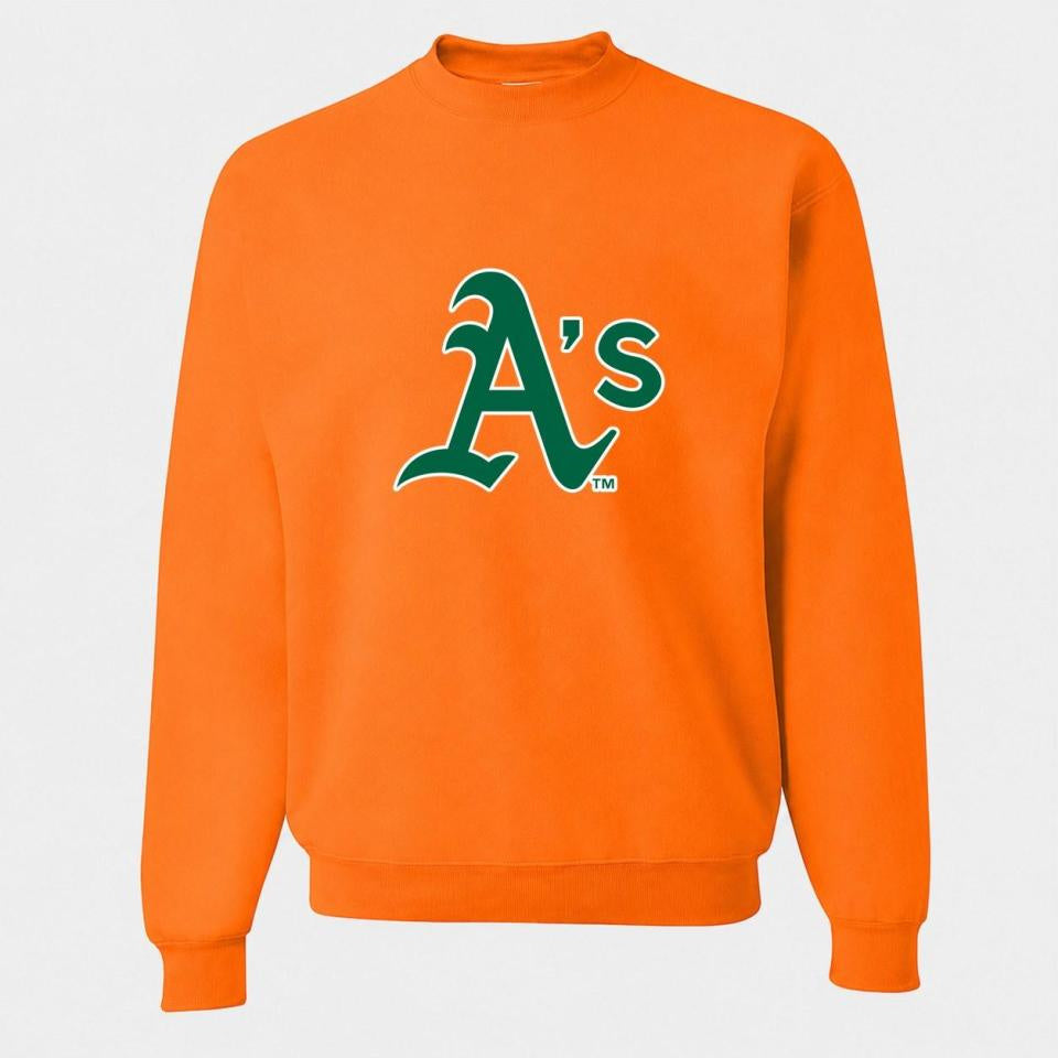 Men's Oakland Athletics Crewneck Sweatshirt - Orange