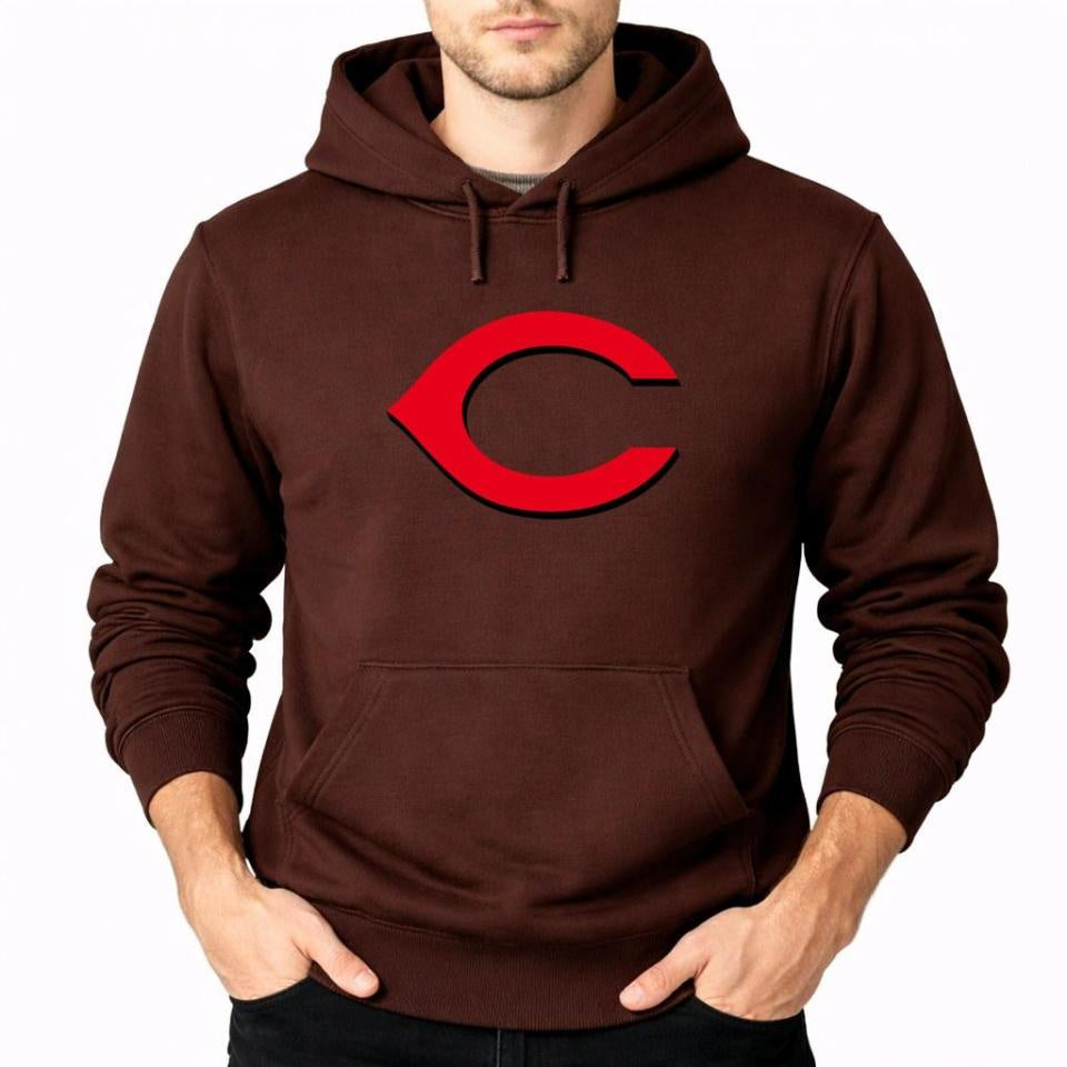 Men's Cincinnati Reds Pullover Hoodie - Brown