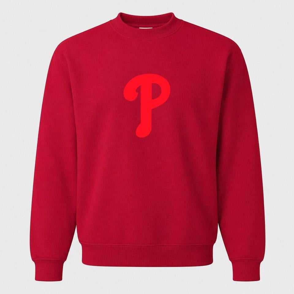 Men's Philadelphia Phillies Crewneck Sweatshirt - Red