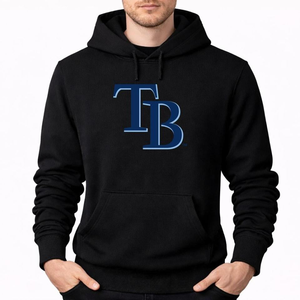 Men's Tampa Bay Rays Pullover Hoodie - Black