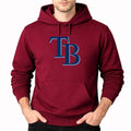 Men's Tampa Bay Rays Pullover Hoodie - Burgundy