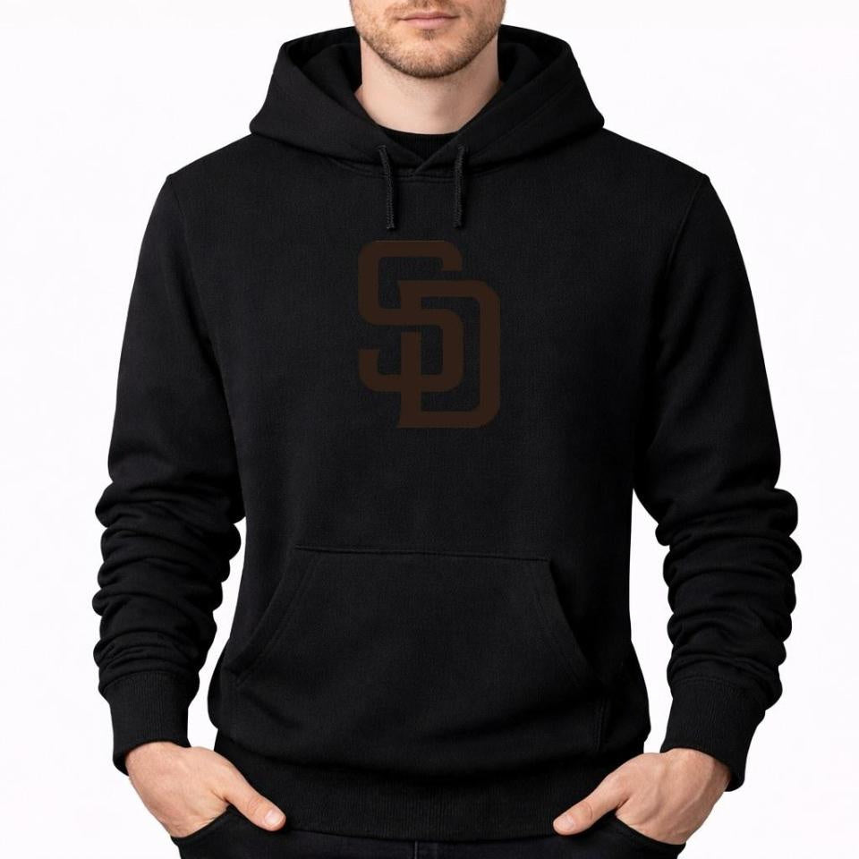 Men's San Diego Padres Pullover Hoodie - Black
