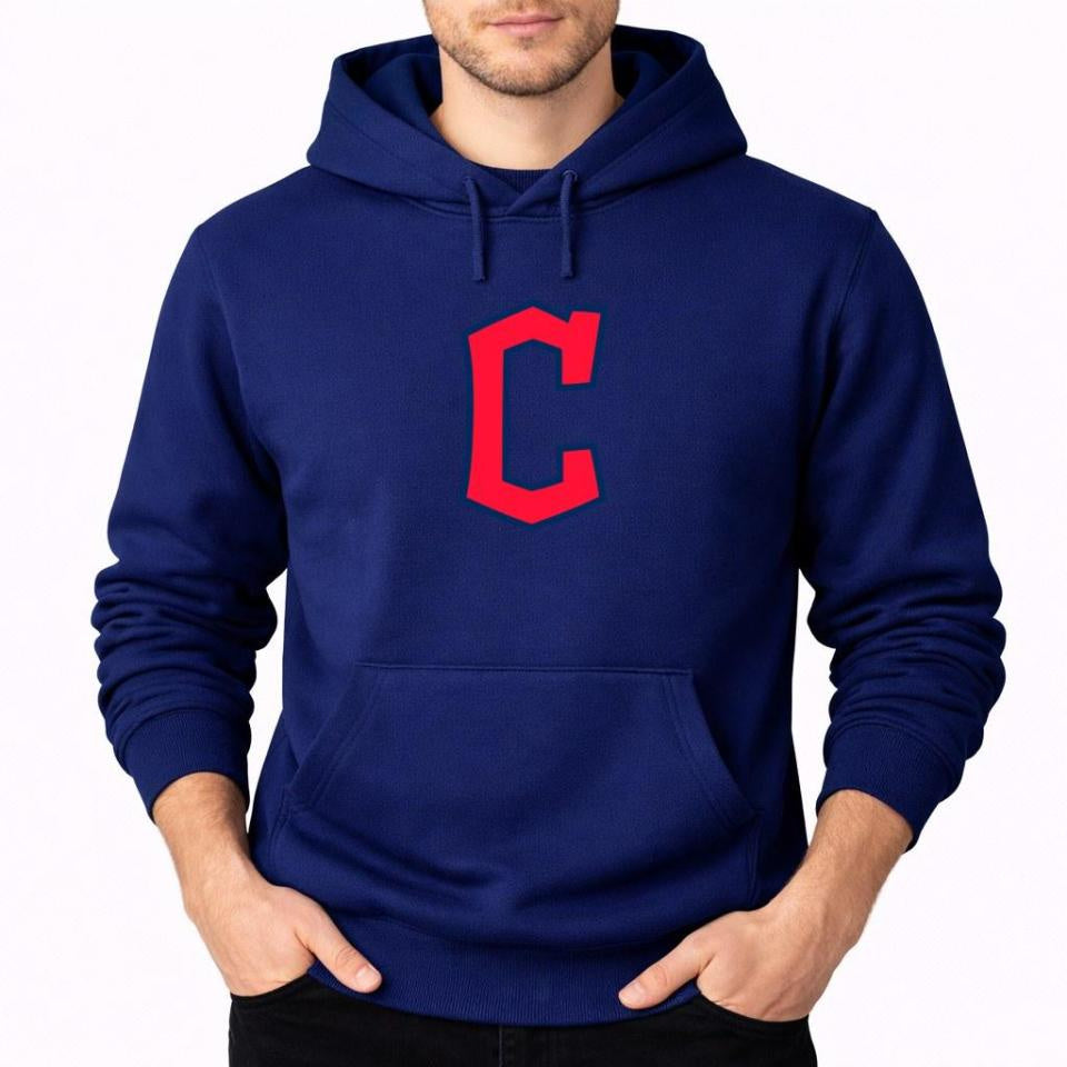 Men's Cleveland Guardians Pullover Hoodie - Navy