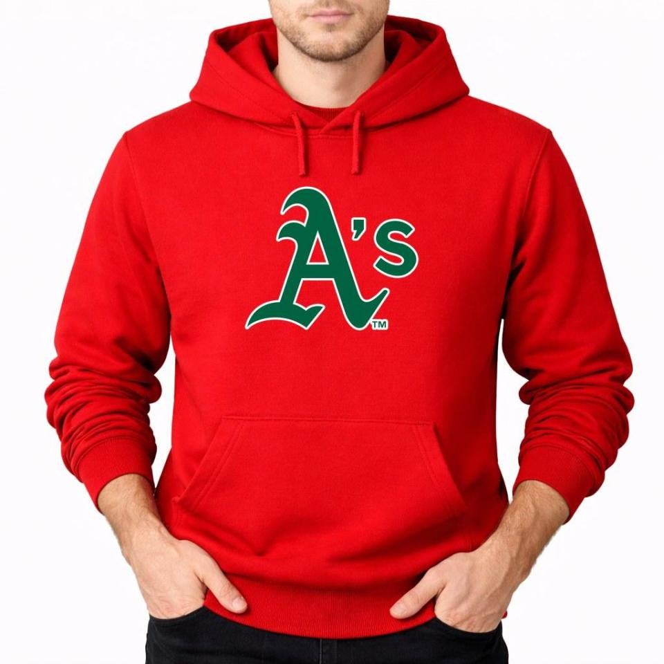 Men's Oakland Athletics Pullover Hoodie - Red