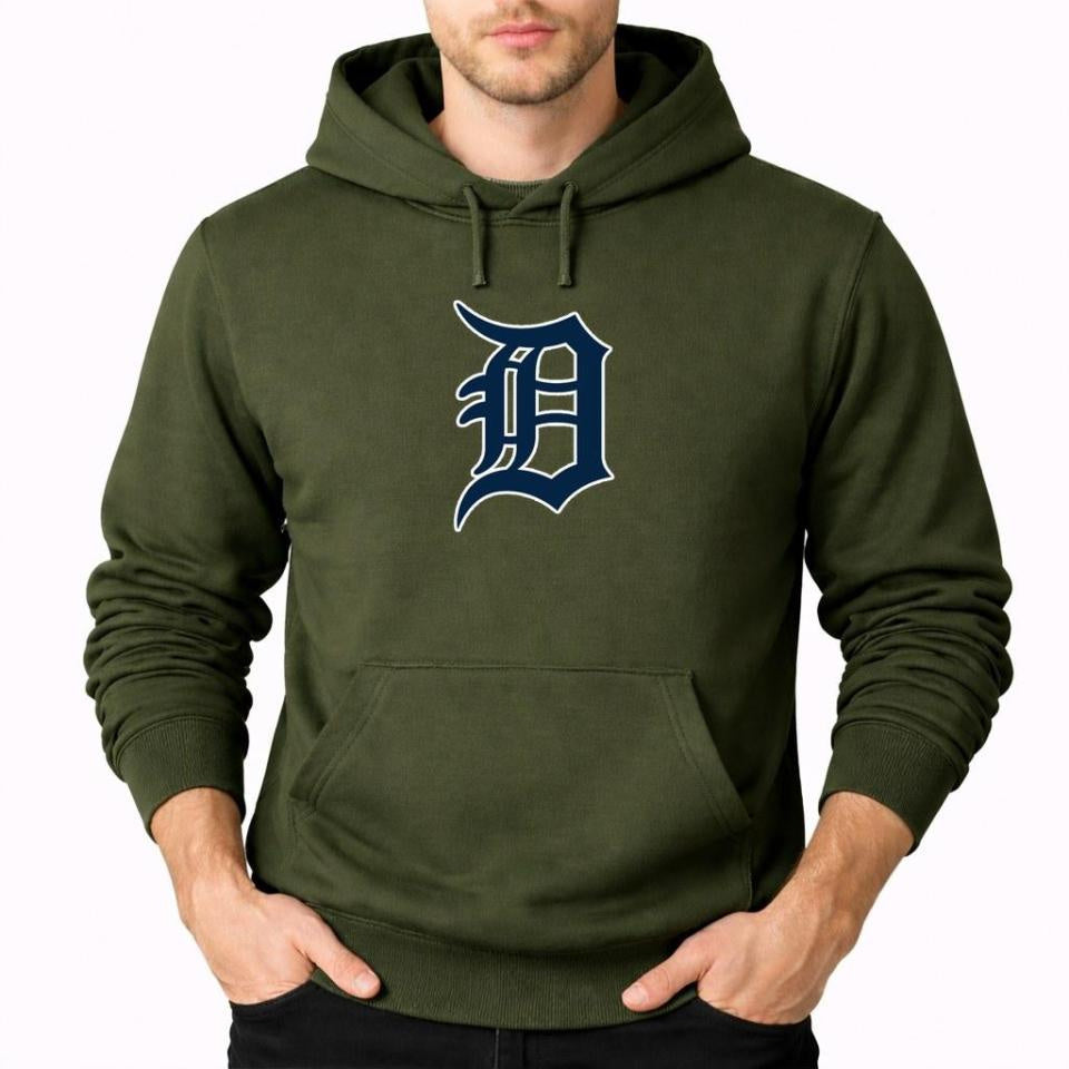 Men's Detroit Tigers Pullover Hoodie - Army Green