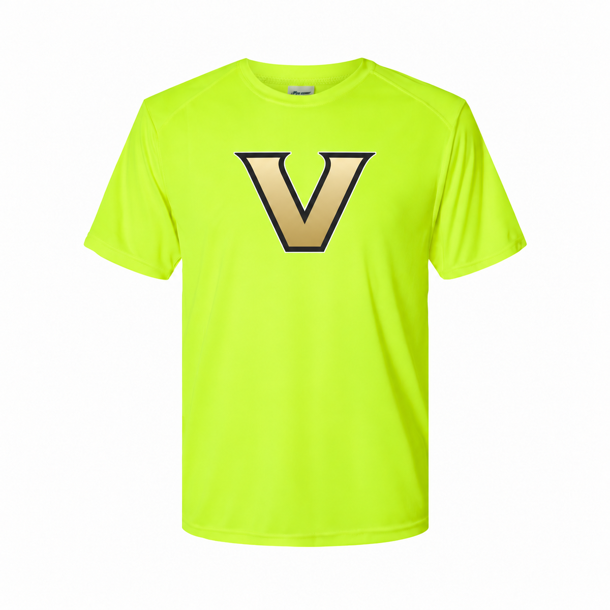 Vanderbilt Commodores youth polyester tee in Safety Green