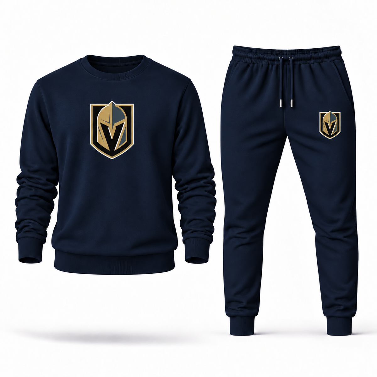 Vegas Golden Knights crew in Navy