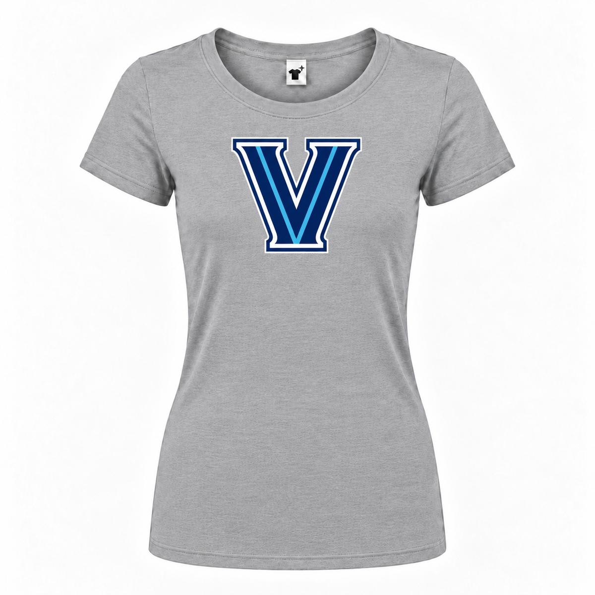 Women's Villanova Wildcats Round Neck T-Shirt - Gray