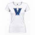 Women's Villanova Wildcats Round Neck T-Shirt - White