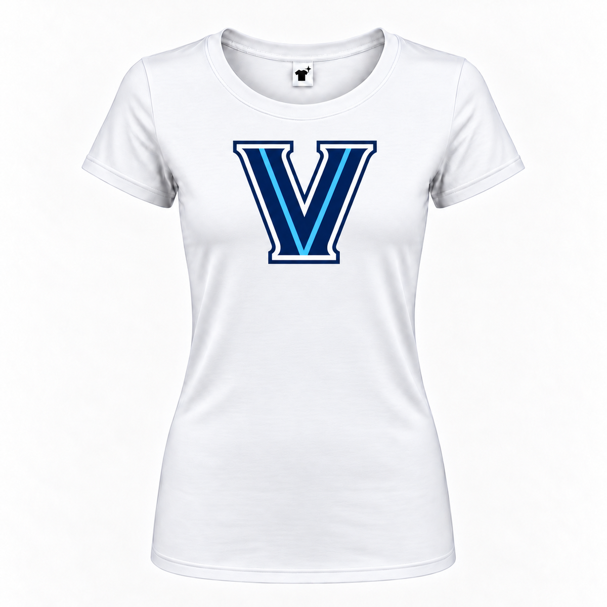 Women's Villanova Wildcats Round Neck T-Shirt - White