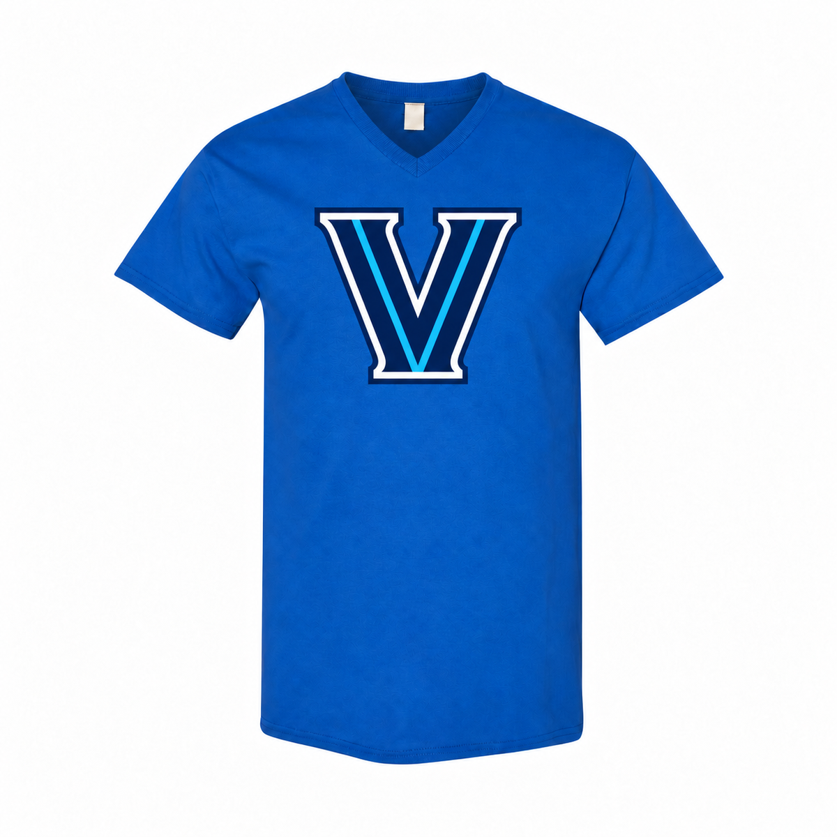 Villanova Wildcats men's cotton V-neck T-shirt - Royal Blue