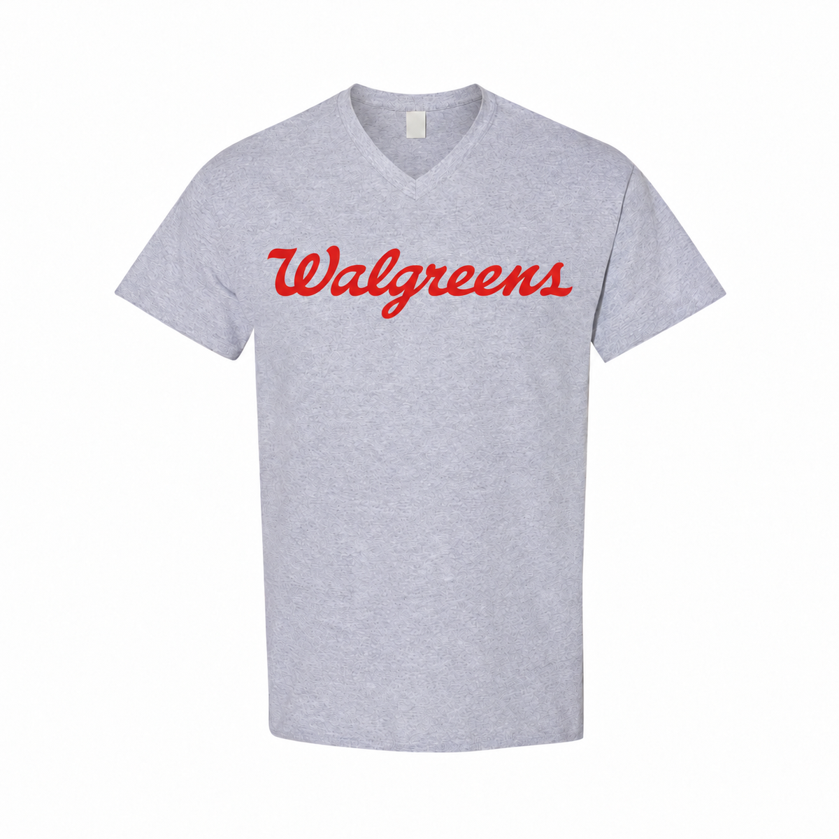 Walgreens men's cotton V-neck T-shirt - Gray