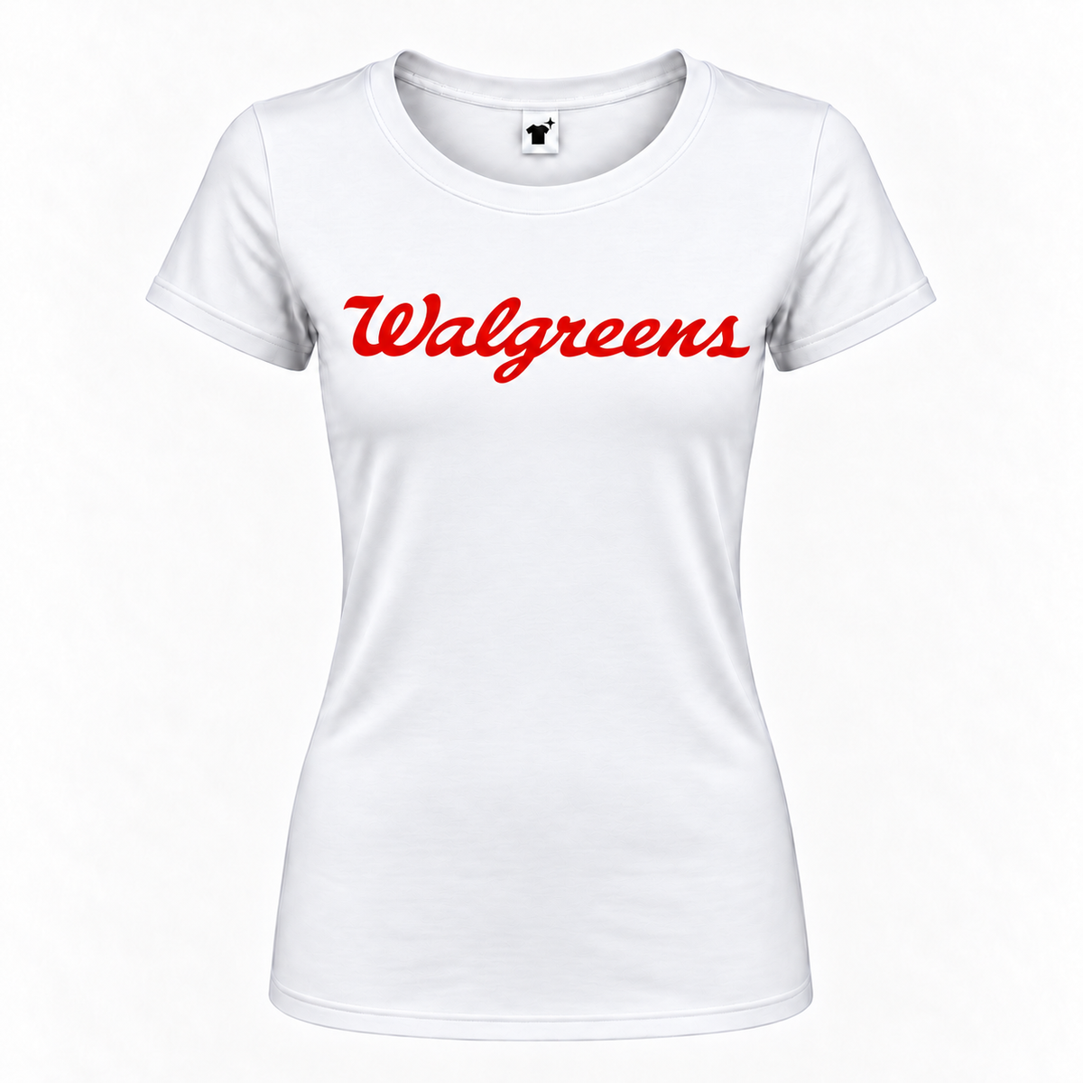Walgreens women's round neck T-shirt in White