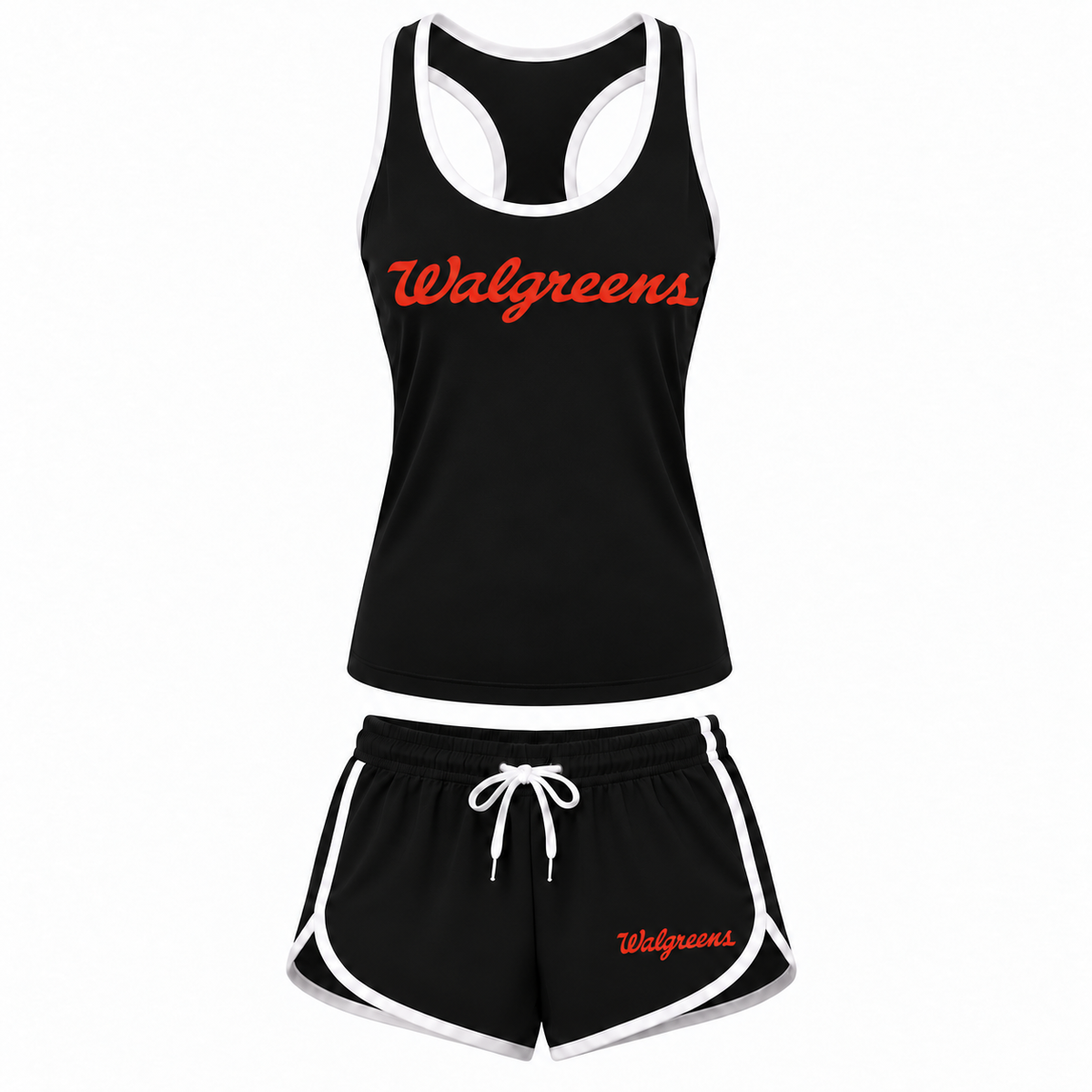 Walgreens women's tank top and shorts set in Black