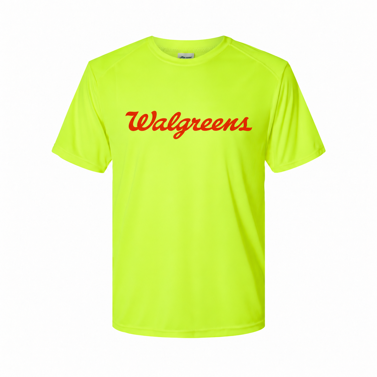 Walgreens youth polyester tee - Safety Green