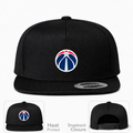 Washington Wizards snapback with matching team logo on main and inset front views