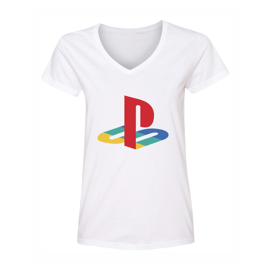 Women's Playstation V Neck T-Shirt