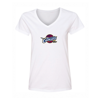 Women's Cleveland Cavaliers  V Neck T-Shirt