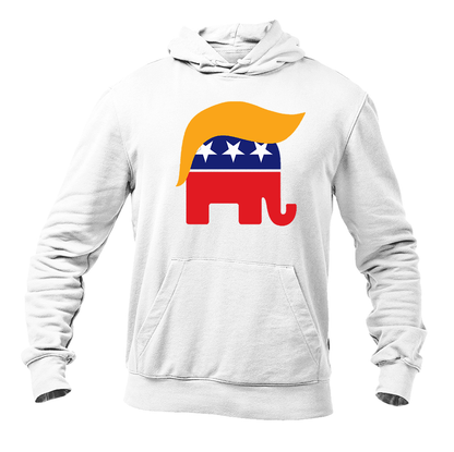 Men's Donald Trump Hair Elephant Pullover Hoodie