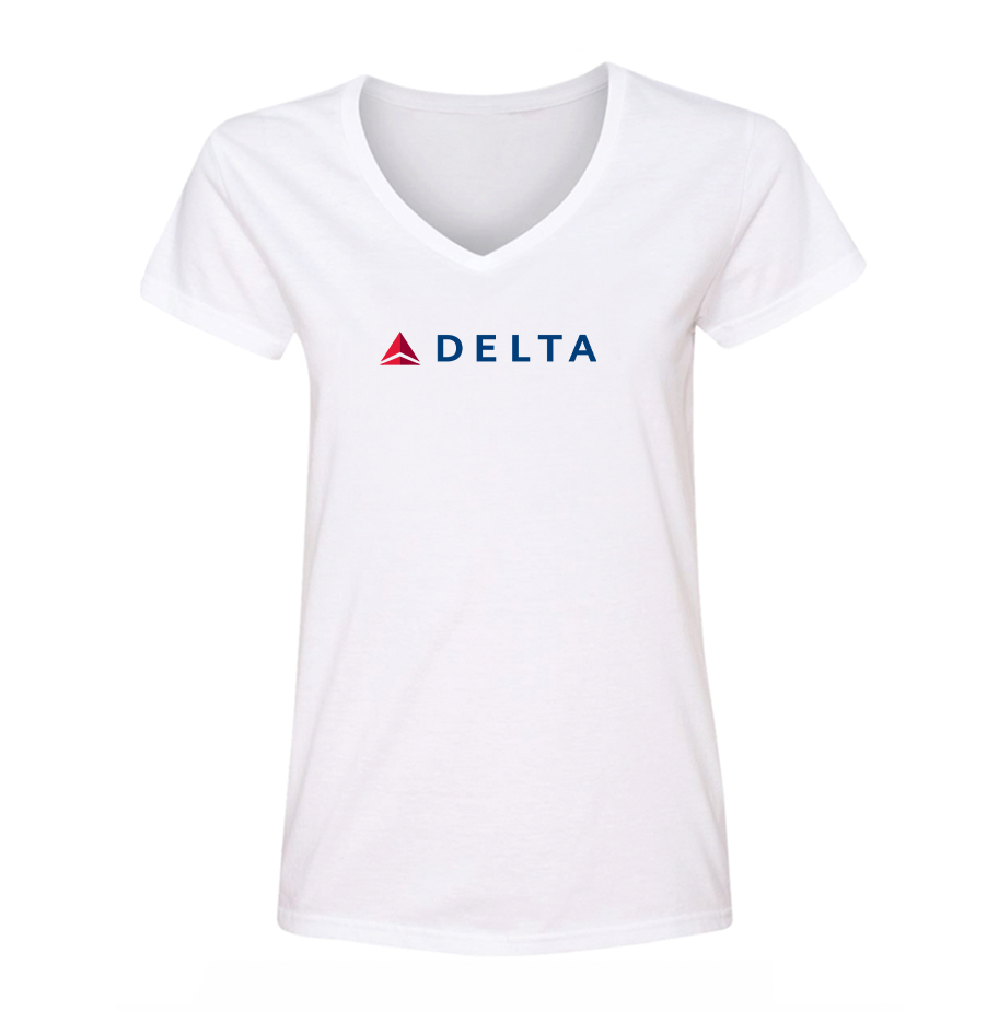 Women's Delta Airlines  V Neck T-Shirt