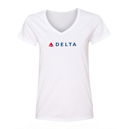 Women's Delta Airlines  V Neck T-Shirt