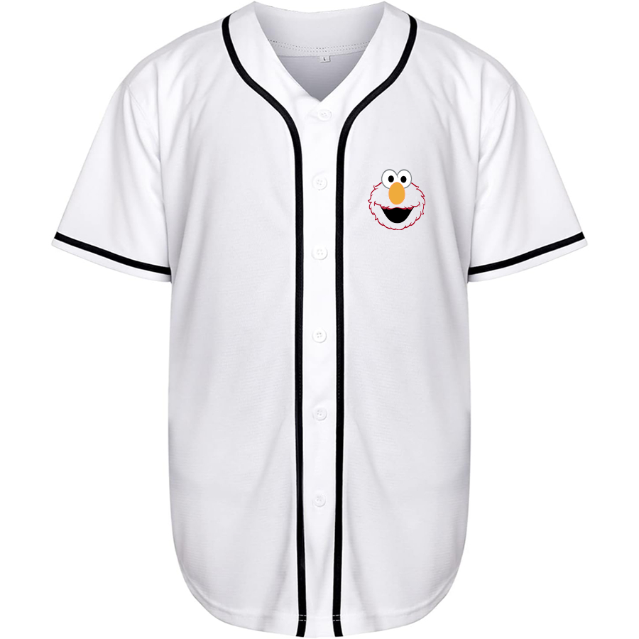 Men's Sesame Street Elmo Face Baseball Jersey