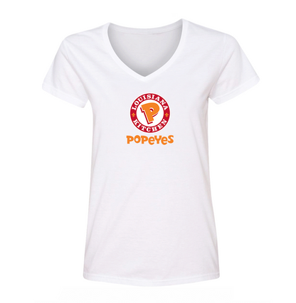 Women's  Popeyes Louisiana Kitchen V Neck T-Shirt