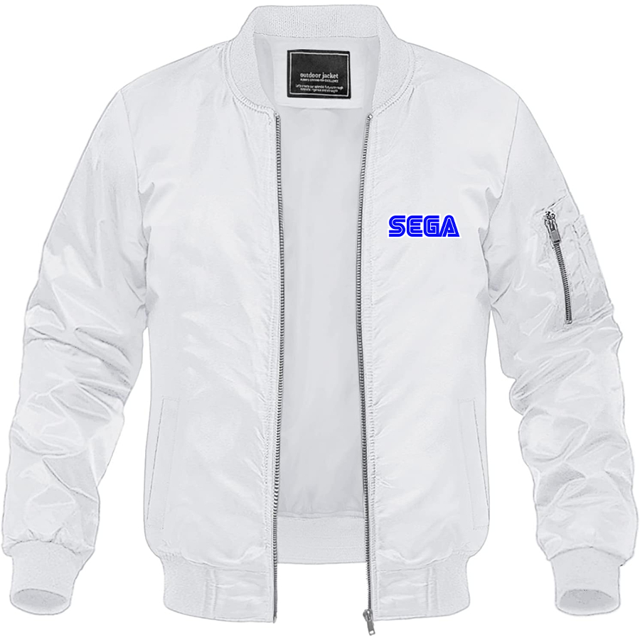 Men's SEGA Lightweight Bomber Jacket Windbreaker Softshell Varsity Jacket Coat