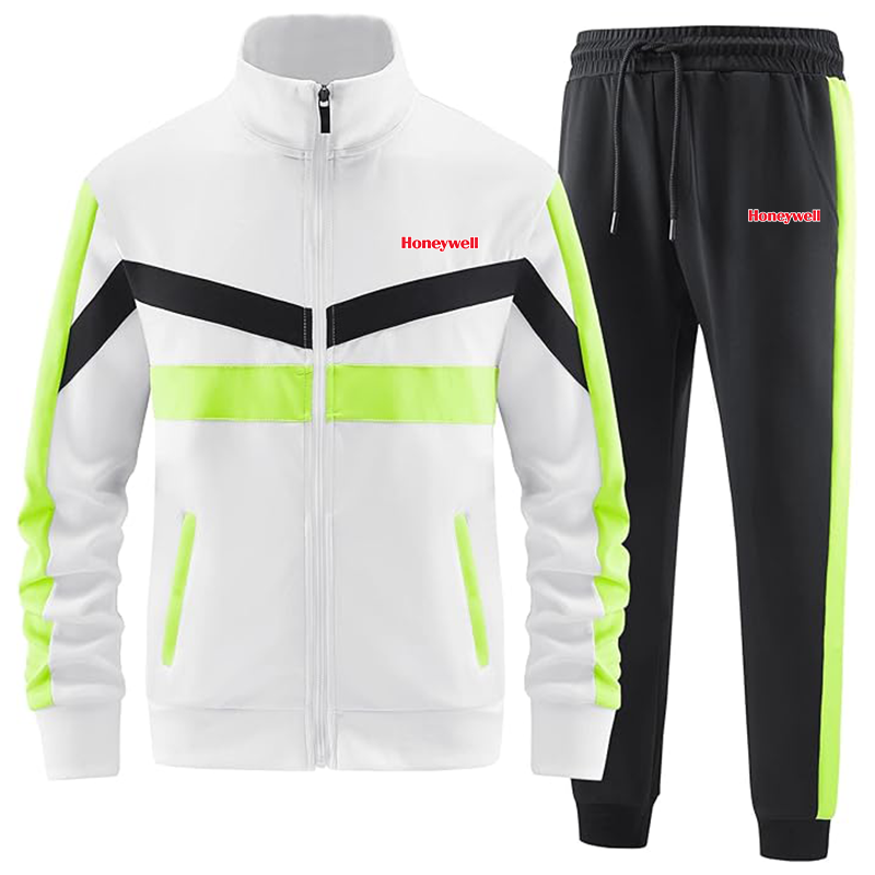 Men's Honeywell  Casual 2 Piece Tracksuit Sets Long Sleeve Full Zip Jacket and Sweatpants Sport Outfits Sweatsuits
