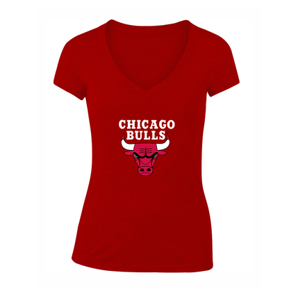 Women's Chicago Bulls V Neck T-Shirt