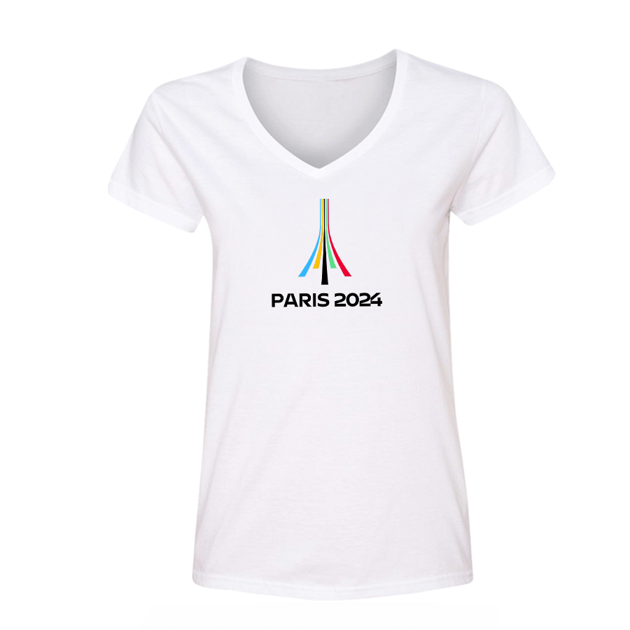 Women's Olympia Paris 2024  V-Neck T-Shirt