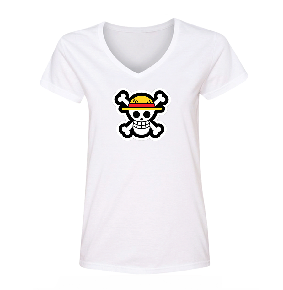 Women's StrawHat  V-Neck T-Shirt