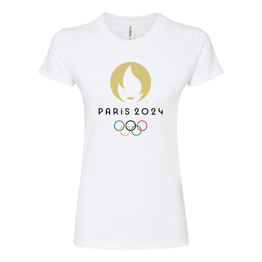 Women's New Olympics 2024 Paris Logo Round Neck T-Shirt