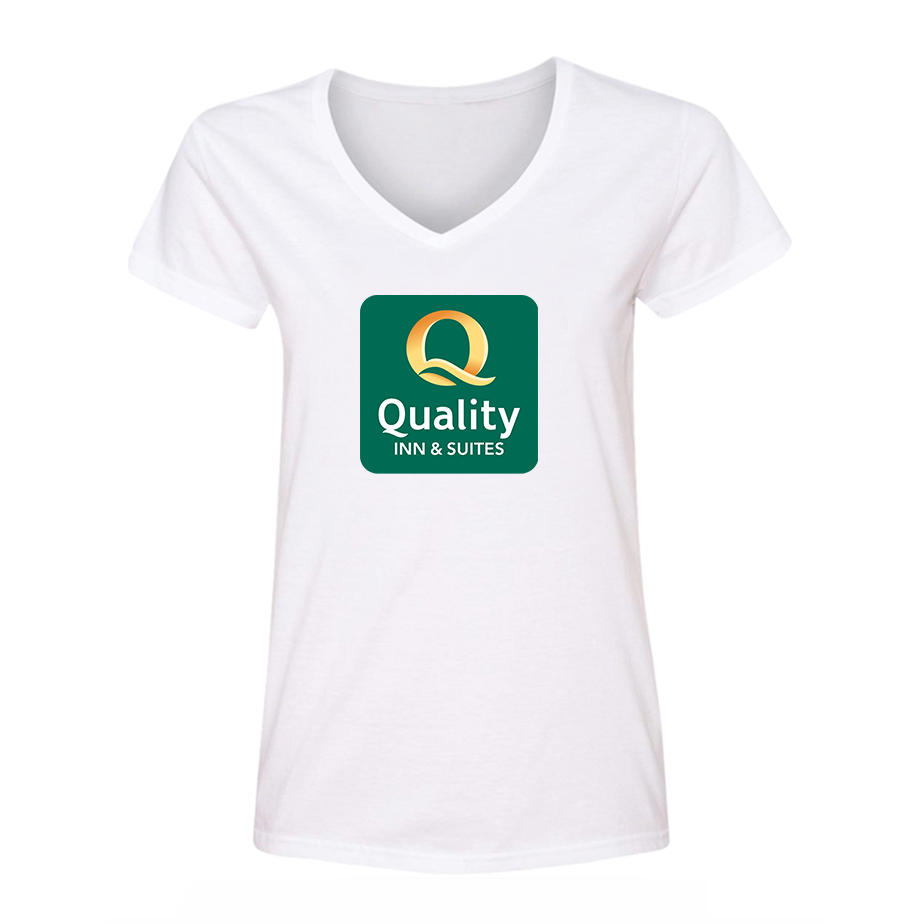 Women's Quality Inn & Suites  V Neck T-Shirt