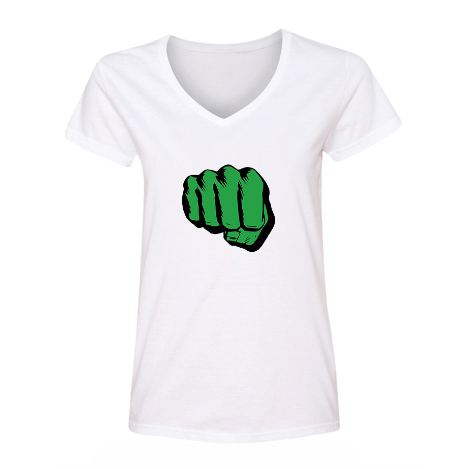 Women's Hulk Punch V Neck T-Shirt