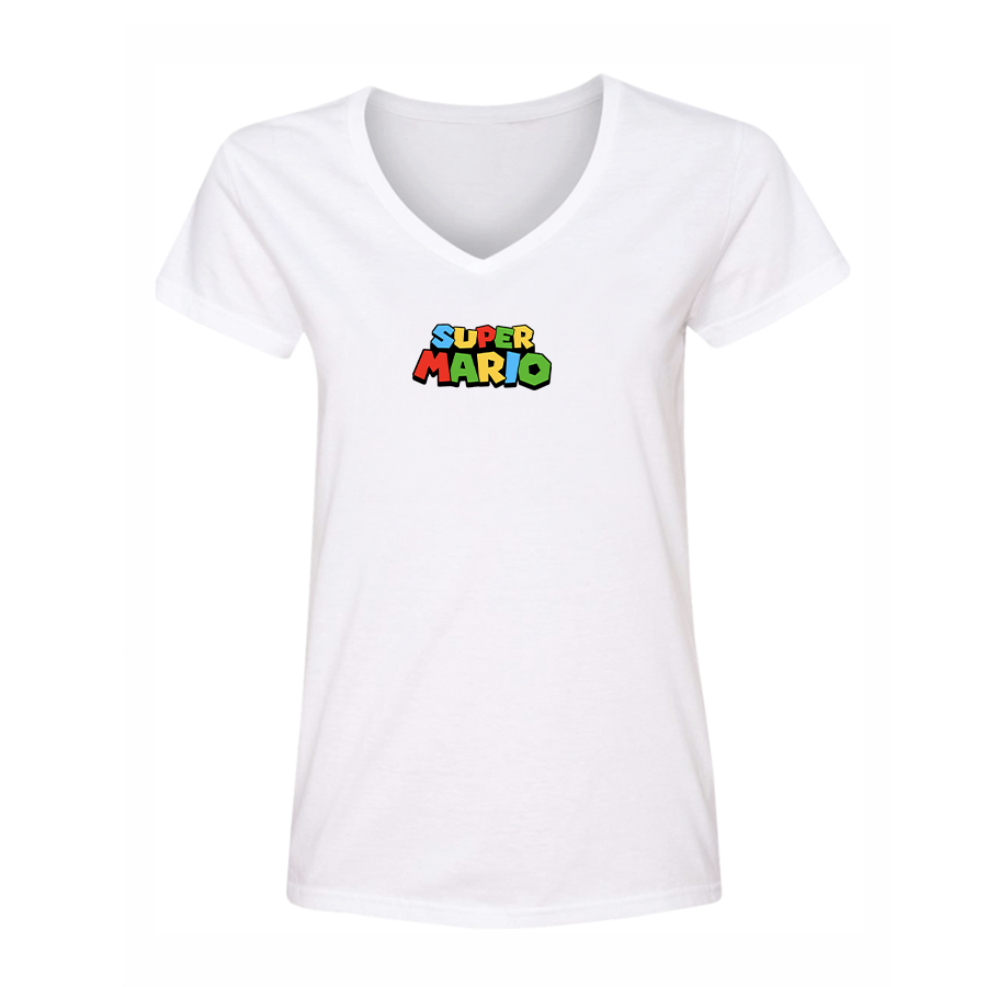 Women's Super Mario V Neck T-Shirt