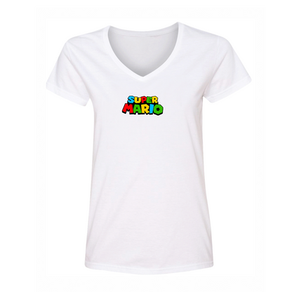 Women's Super Mario V Neck T-Shirt