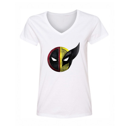 Women's Deadpool & Wolverine V Neck T-Shirt